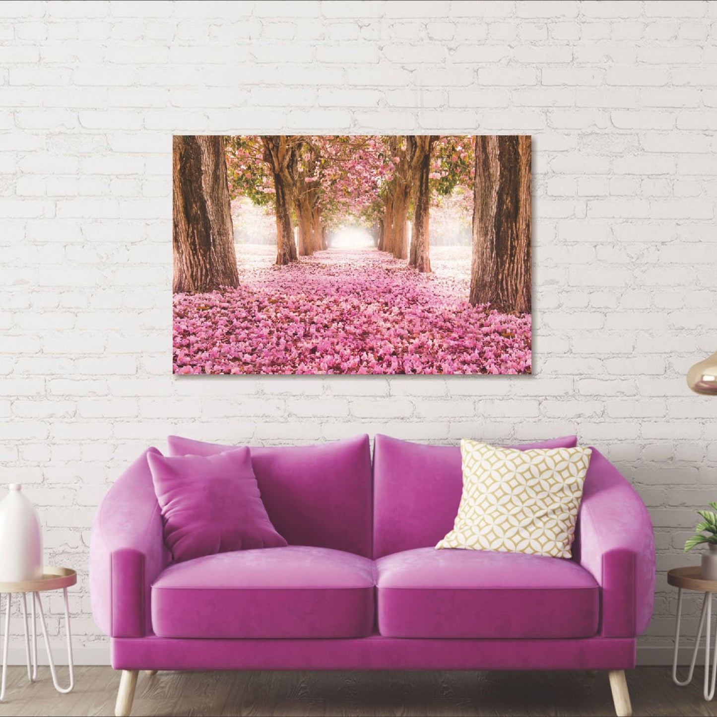 Bed of Pink Flowers 90x60cm (#328)