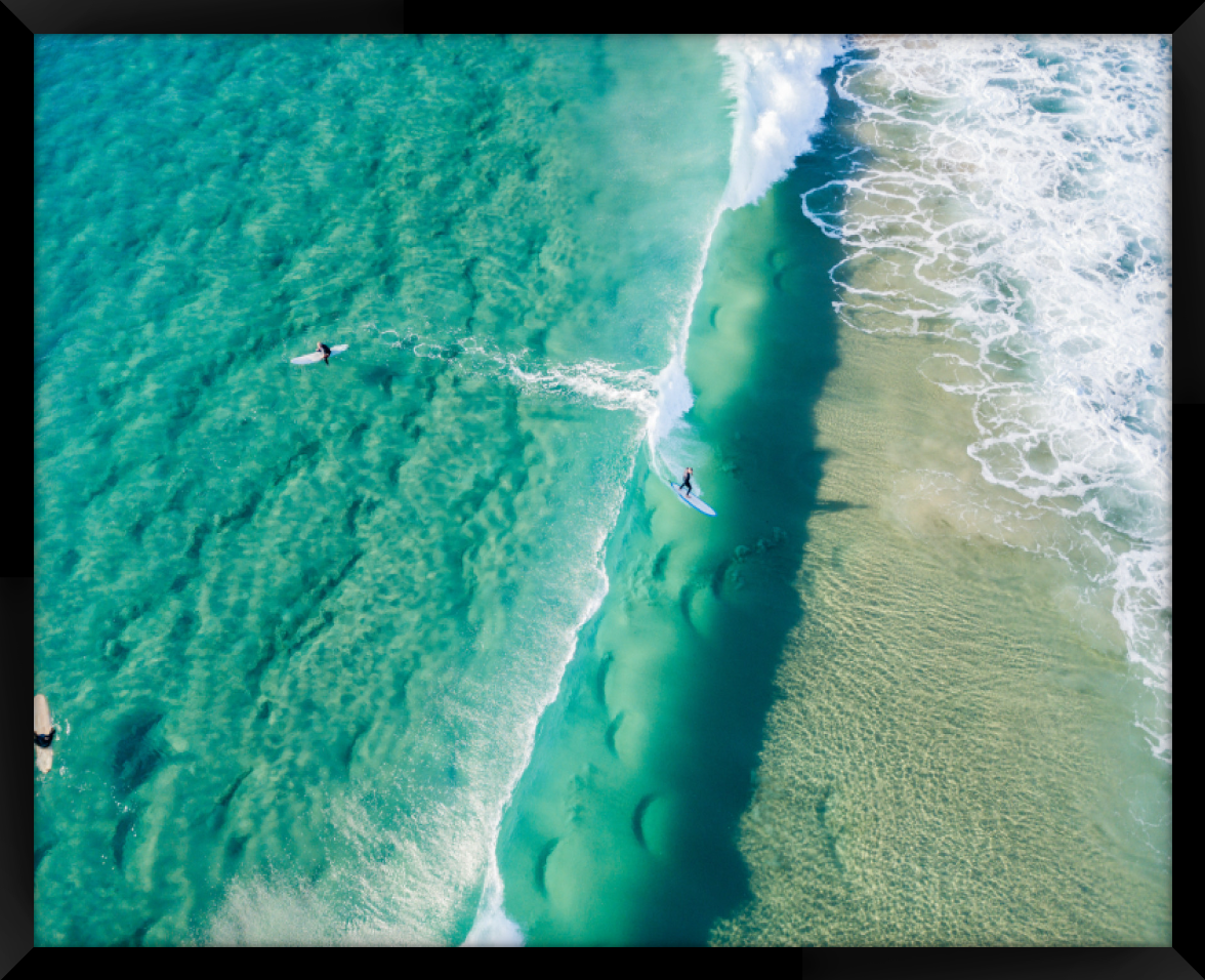 An Arial View of Surfers