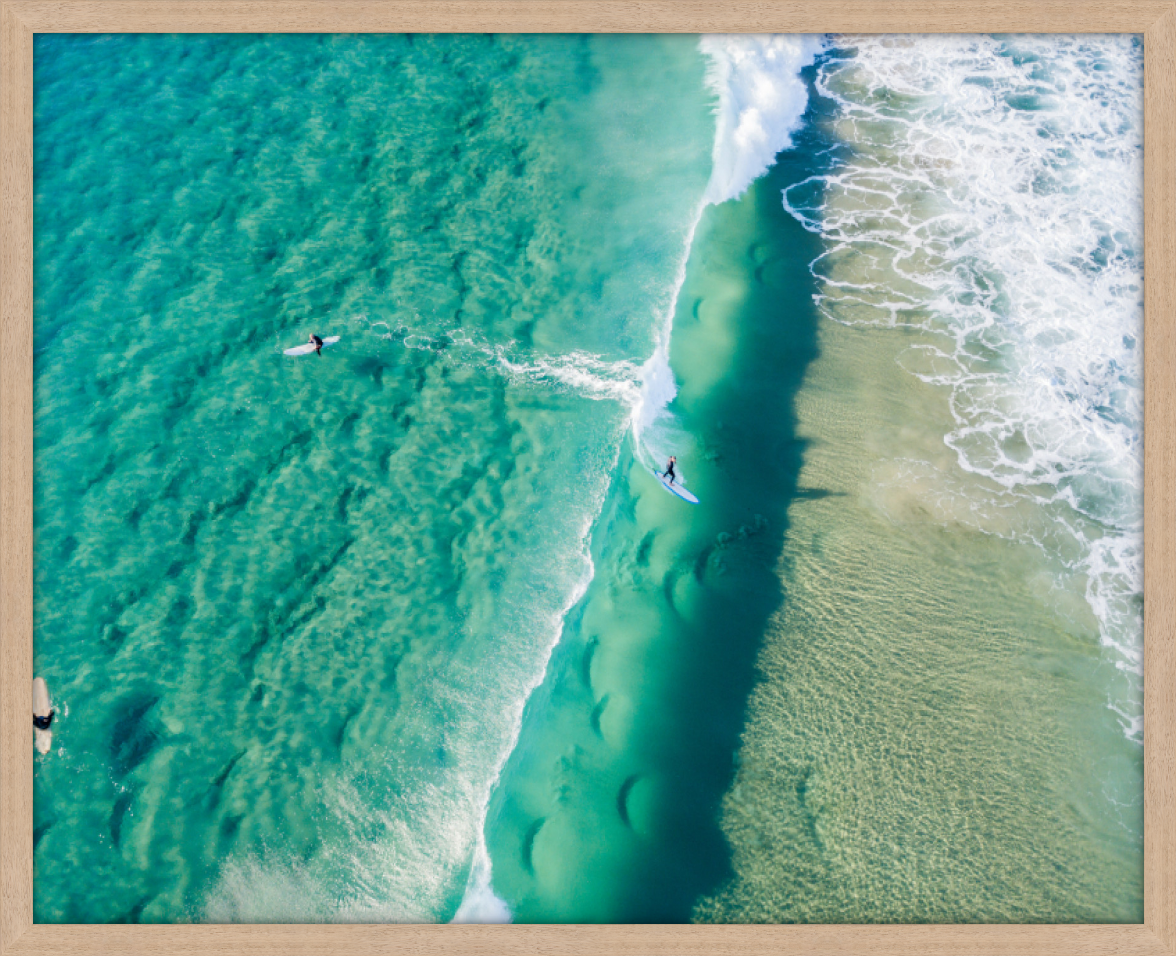 An Arial View of Surfers