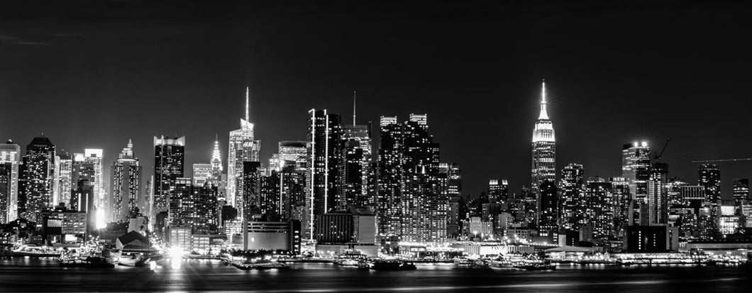 New York Skyline in Black & White 180x70cm (#1542)